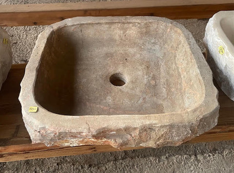 Lavabo de piedra travertino marrón