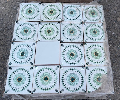 Azulejos antiguos verdes